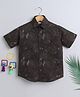 BAATCHEET Cotton  Half Sleeves Leaves Printed Shirt - Brown