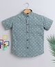 BAATCHEET Cotton  Half Sleeves Nautical Theme Printed Shirt - Green