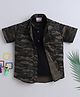 BAATCHEET Cotton  Half Sleeves Camouflage Printed Shirt With Attached Tee - Multi Colour