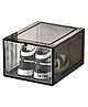 House of Quirk large storage box with magnetic suctin door for shoes Pack of 1 - Black