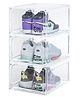 House of Quirk large storage box with magnetic suctin door for shoes Pack of 3 White