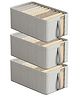 House of Quirk Oxford Cloth Storage Bins Foldable Storage Containers with Mesh Window for Organizing Clothes, Jeans, Toys, Books, Closet & Wardrobe Shelves 3-Pack- Large Grey
