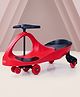 LuvLap Sunshine Swing Car, Push Car & Swing Car for Kids, Comfortable Seat, Durable with Smooth Wheels, Ride-On Toy for Kids 3+ Years  Red & Black