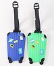Luggage Tags in Trolley Shape - Blue & Light Green
