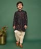 Vastramay Rayon Full Sleeves Patola Printed Kurta Patiala Set - Blue