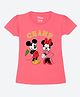Wear Your Mind Cotton Mickey & Friends Featuring Half Sleeves Characters Printed Tee - Hot Pink