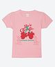 Wear Your Mind Cotton Mickey & Friends Featuring Half Sleeves Characters Printed Tee - Pink