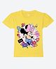 Wear Your Mind Cotton Mickey & Friends Featuring Half Sleeves Minnie Mouse Printed Tee - Yellow