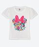 Wear Your Mind Cotton Mickey & Friends Featuring Half Sleeves Minnie Mouse Printed Tee - White