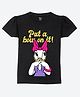 Wear Your Mind Cotton Mickey & Friends Featuring Half Sleeves Daisy Duck Printed Tee - Black