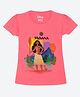 Wear Your Mind Cotton Disney Moana Featuring Half Sleeves Character Printed Tee - Hot Pink