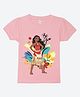 Wear Your Mind Disney Moana Featuring Half Sleeves Character Printed Tee - Pink