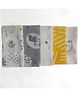 Trance Home Linen Super Soft Cotton Thin Malmal Face Towels Peeples & Pine - Pack of 5 pcs)