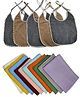 Trance Home Linen Waterproof - Quick Dry Ultrasoft 5 Pcs Bibs - Grey & Brown   10 Pcs Multicolor cleaning cloth