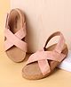 Babyoye Velcro Closure Solid Color Sandals - Pink