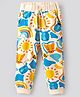 Bonfino 100% Cotton Knit Ankle Length Lounge Pant with Animal Print - Off White
