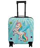 Zikku Kids Travel Trolley Bag, Hard Poly carbonate Case, Light Weight, 360 Degree Wheeling System, Suitcase for Kids - Unicorn Blue
