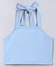 Taffykids Sleeveless Self Design Crop Top - Blue