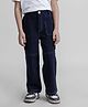 Taffykids Contrast Stitch Detailed Cargo Pants - Navy Blue
