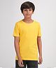 Zion Single Jersey Half Sleeves Solid Tee - Yellow