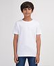 Zion Single Jersey Half Sleeves Solid Tee - White