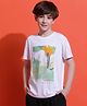 Lil Tomatoes Cotton Half Sleeves Abstract Printed Tee - White