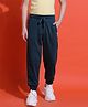 Lil Tomatoes Cotton Looper Solid Trackpants - Teal Blue