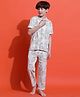 Lil Tomatoes Cotton Jersey Knit Half Sleeves Tropical Theme Printed Coordinating Shirt & Pajama Set - White