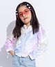 Taffykids Satin Full Sleeves Ombre Crop Bomber Jacket - Multi Colour