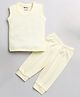 MOONKIDS Cotton Blend Sleeveless Solid Thermal Inner Wear Vest Set - Lemon