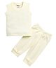 MOONKIDS Cotton Blend Sleeveless Ribbed Thermal Inner Wear Set - Butter