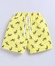Little Ninja Cotton Bicycles Printed Shorts - Yellow