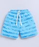 Little Ninja Cotton Striped Shorts - Blue