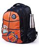 Faber Castell School Backpack with Basketball Print Orange & Black - Height 16.5 Inches