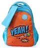 Faber Castell School Backpack with Text Print Sky Blue & Orange - Height 16 Inches