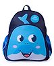 Faber Castell School Backpack with Whale Print Light Blue - Height 11.8 Inches