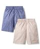 Rikidoos Pack Of 2 Abstract Printed & Striped Boxers - Off White & Blue