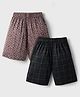 Rikidoos Cotton Pack Of 2 Checked & Paisley Printed Boxers - Coffee Brown & Black