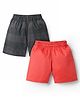 Rikidoos Pack Of 2 Checked & Solid Boxers - Red & Green