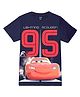 Wear Your Mind Cotton Blend Disney Cars Featuring Half Sleeves Lightning Mcqueen Printed Tee - Navy Blue