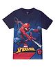 Wear Your Mind Marvel Featuring Half Sleeves Spiderman Printed Tee - Navy Blue
