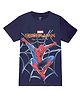 Wear Your Mind Cotton Blend Marvel Avengers Featuring Half Sleeves Spider Man Character Printed Tee - Navy Blue
