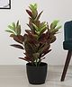 Arick Decor 2.7Ft Artificial Croton Plants with Basic Black Pot