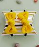 Knotty Ribbons  Velvet Solid Rubber Bands - Yellow