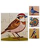 The Puzzl Co - Set of 4, 9 Pieces Jigsaw Puzzles with Cute Birds, Puzzles for Kids 2+ Years, Colorful Wooden Puzzle Game for Toddlers & Preschoolers, Educational Brain Teaser Toy (Birds)