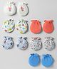 Ben Benny 100% Cotton Knit Mittens with Animal Helicopter & Aeroplane Print Pack of 6 - Multicolor