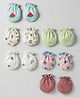 Ben Benny 100% Cotton Knit Mittens with Animal & Fruit Print Pack of 6 - Multicolor