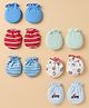 Ben Benny 100% Cotton Knit Mittens with Vehicle & Animal Print Pack of 6 - Multicolor