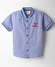 Rikidoos Half Sleeves Checked Shirt - Blue