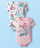 Babyoye Disney Interlock Knit Frill Sleeves Onesies with Disney Princess Graphic Pack of 2 - White & Pink
